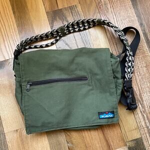 KAVU Green Rope Sling Backpack Canvas Crossbody Bag Outdoor Travel